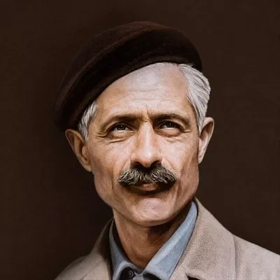 عکس نقاشی جلال آل احمد با کیفیت بالا