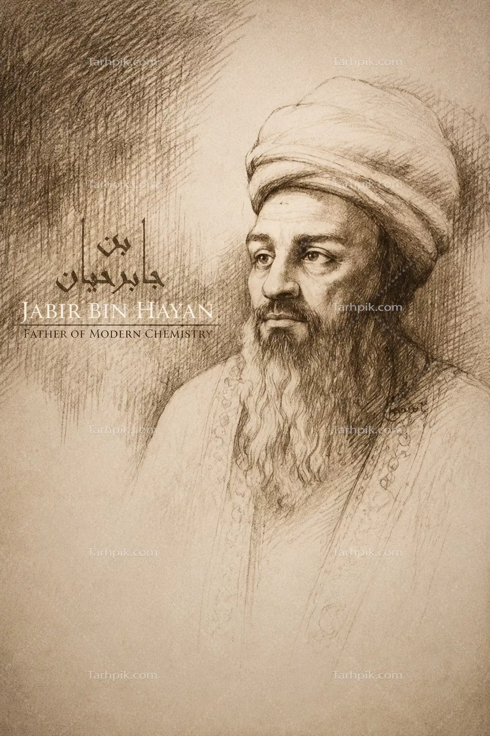 عکس پوستر جابر بن حیان با طراحی هنری و جذاب