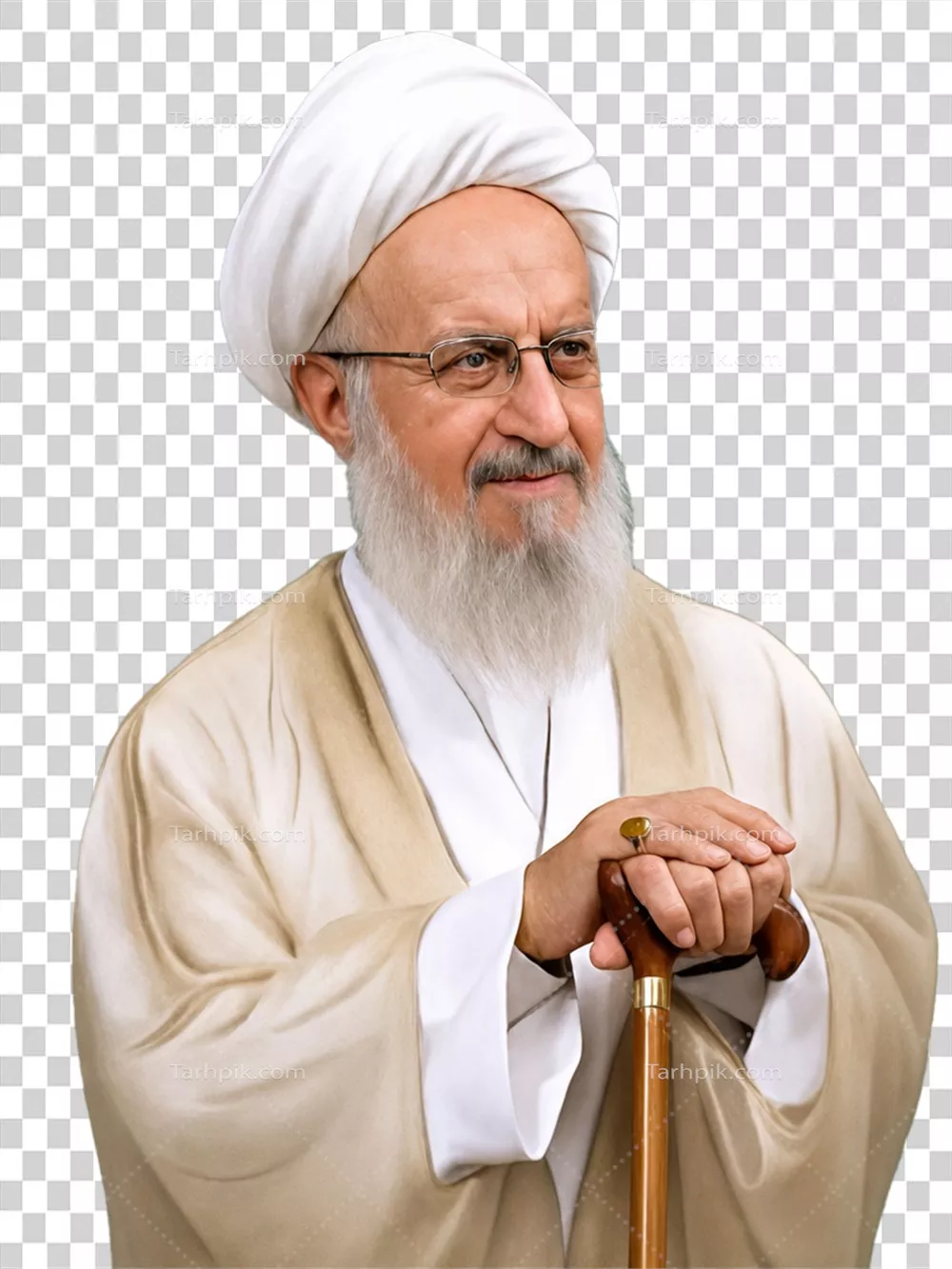 عکس آیت الله ناصر مکارم شیرازی بدون پس زمینه و با کیفیت بالا