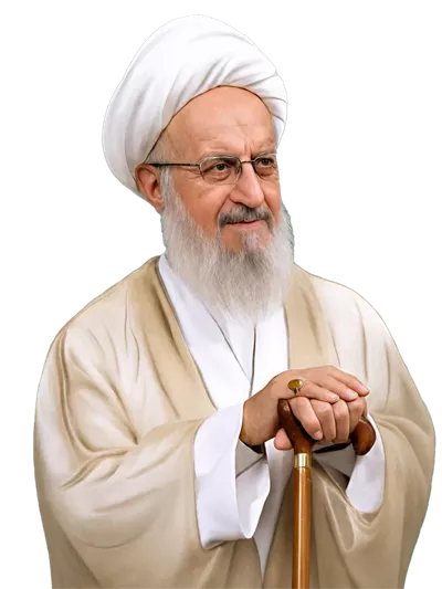عکس آیت الله ناصر مکارم شیرازی بدون پس زمینه و با کیفیت بالا