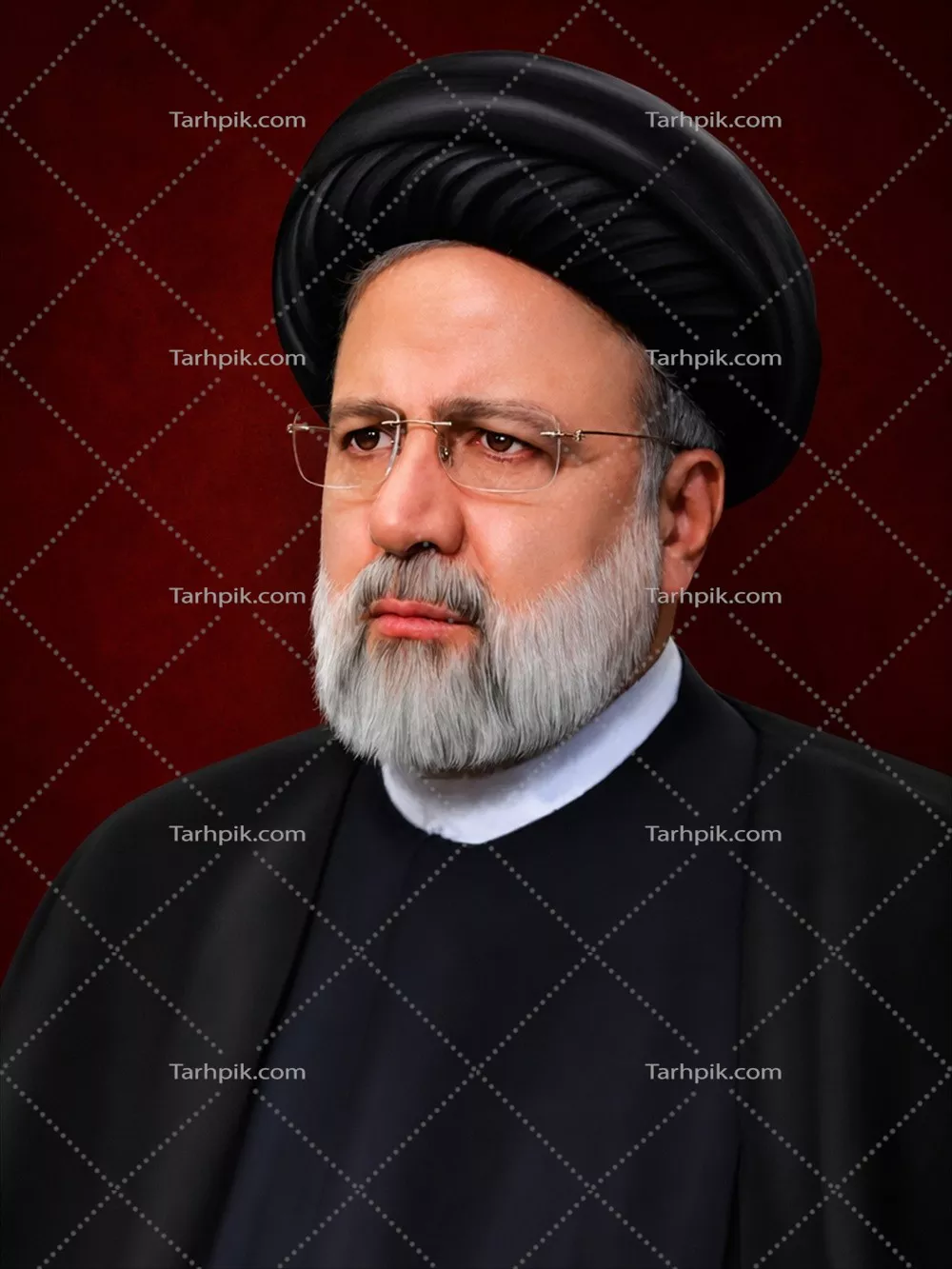 عکس شهید سید ابراهیم رئیسی در طراحی گرافیکی