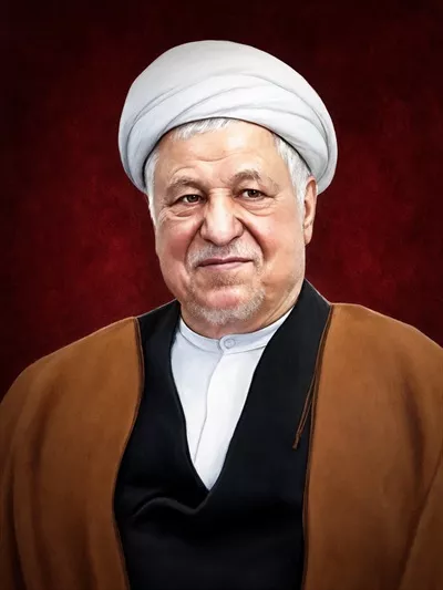 عکس نقاشی علی اکبر هاشمی رفسنجانی و نقش او در تاریخ ایران