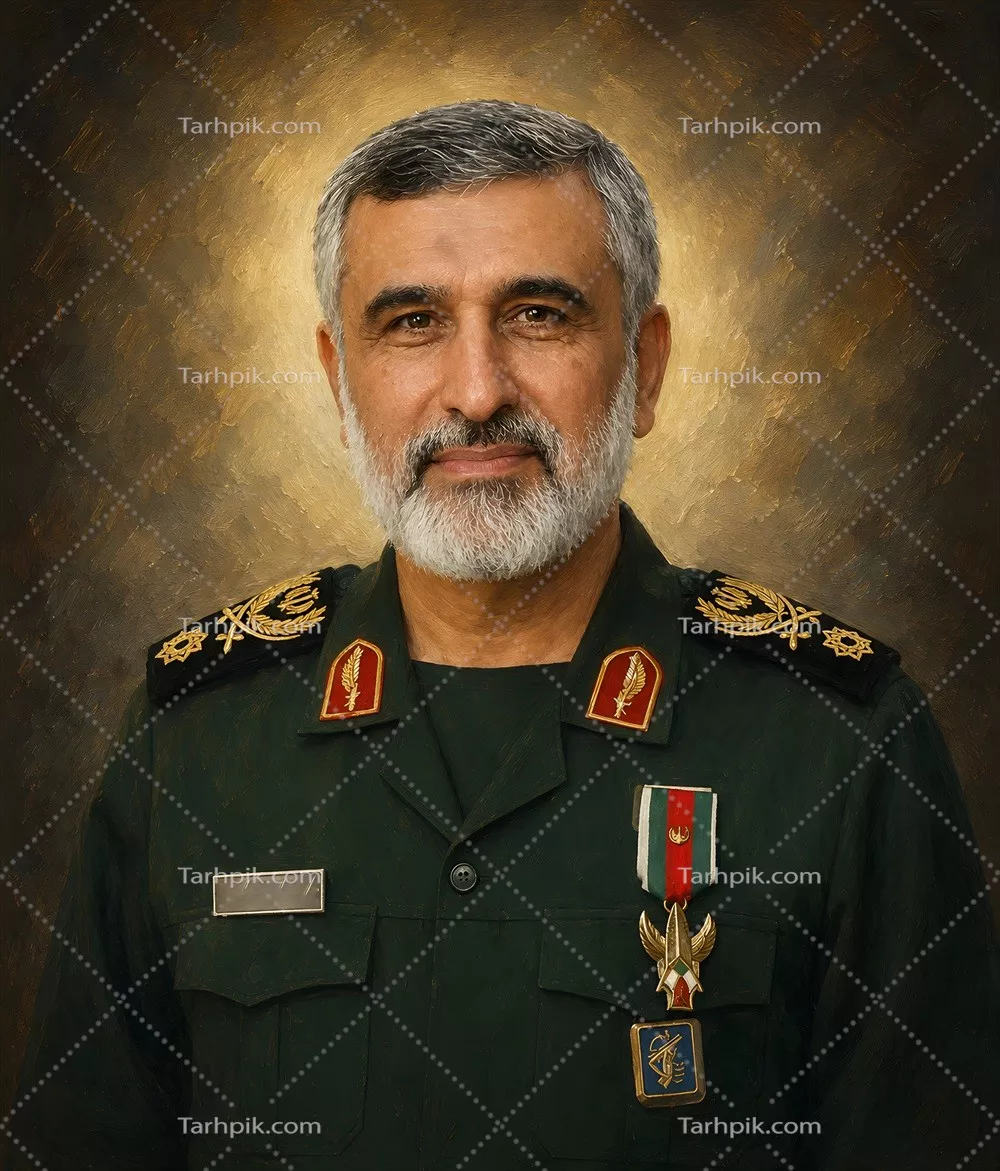 عکس پوستر گرافیکی رنگ روغن امیرعلی حاجی زاده