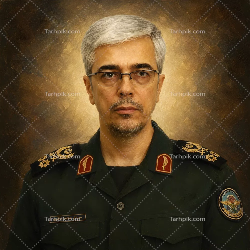 عکس پوستر گرافیکی رنگ روغن محمد باقری