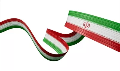 عکس بنر پرچم جمهوری اسلامی ایران در طراحی سه بعدی