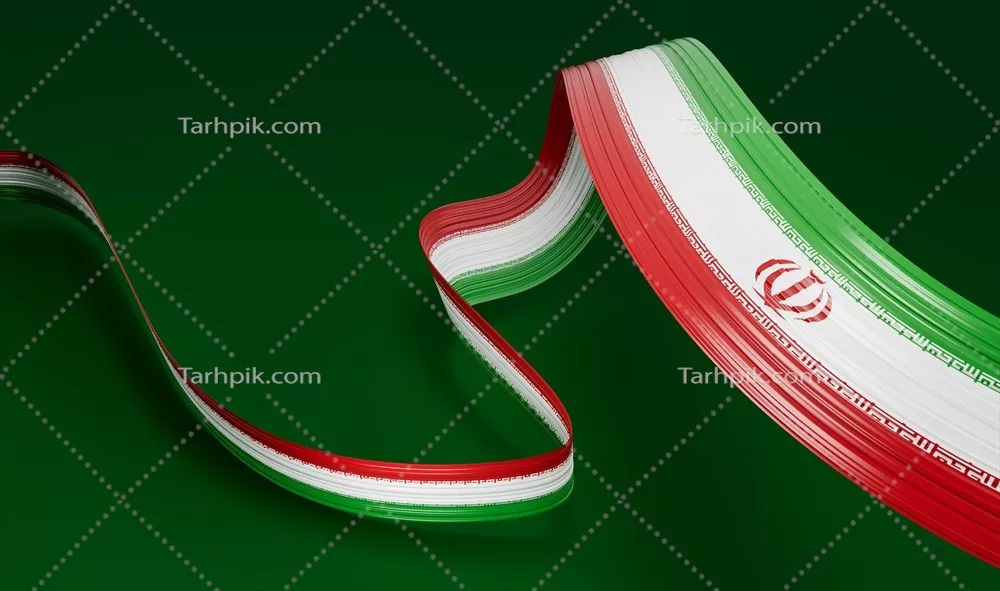 عکس تصویرسازی بنر روز استقلال ایران با ربان و پرچم