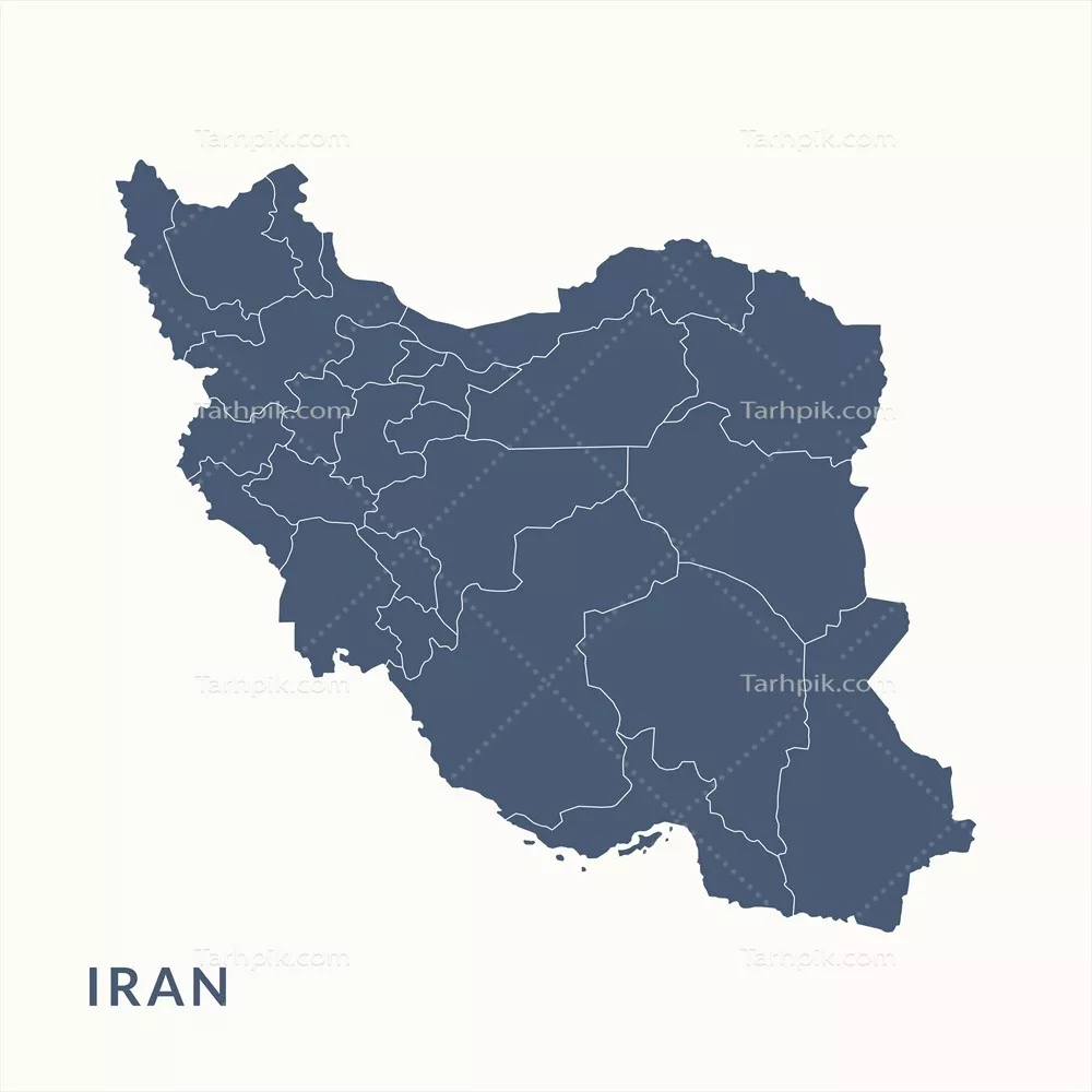 وکتور نقشه ساده وکتوری ایران برای طراحی