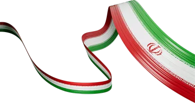 عکس دوربری پرچم ایران به شکل ربان زیبا و جذاب