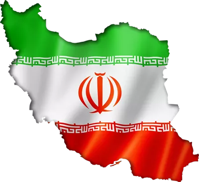 عکس دوربری پرچم ایران در نقشه ایران با طراحی خاص
