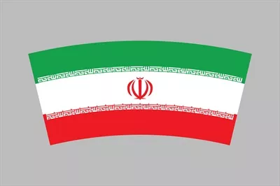 وکتور پرچم ایران با طراحی منحنی و زیبا