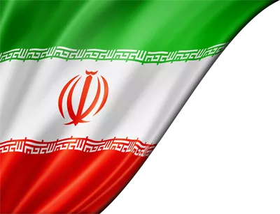 عکس دوربری پرچم ایران مواج بدون پس زمینه برای طراحی