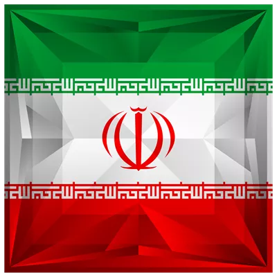 عکس دوربری پرچم الماس ایران و نماد ملی کشور