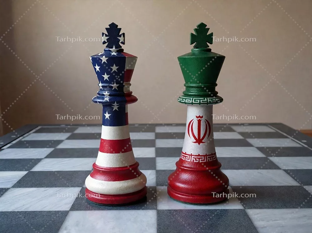 عکس داستان سیاست ایران و آمریکا به صورت شطرنج