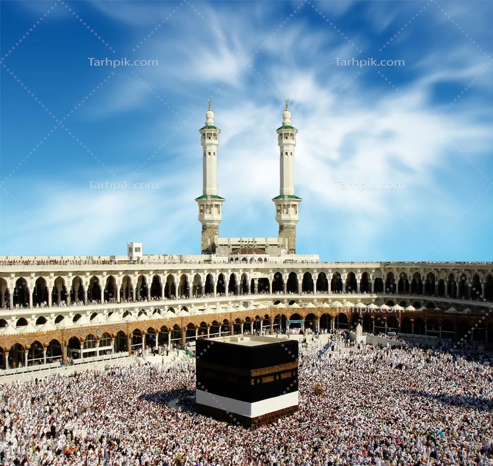 عکس حاجیان دور کعبه در مراسم حج