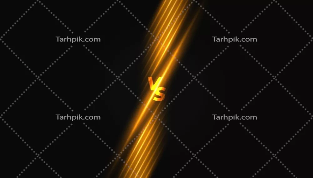 وکتور بنر تاریک برای مسابقه دوئل با افکت نور