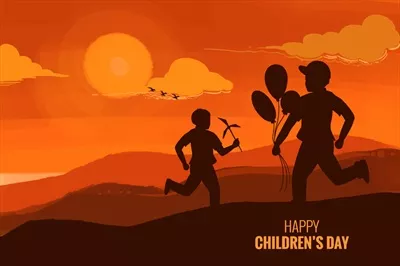 وکتور کارت تبریک روز جهانی کودک با طراحی خلاقانه و زیبا