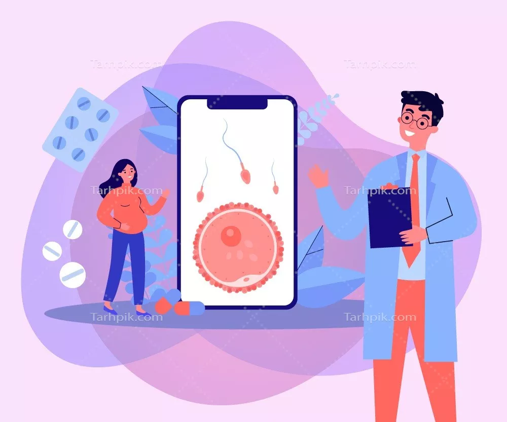 وکتور صفحه نمایش گوشی هوشمند با طرح IVF به صورت تصویرسازی وکتور