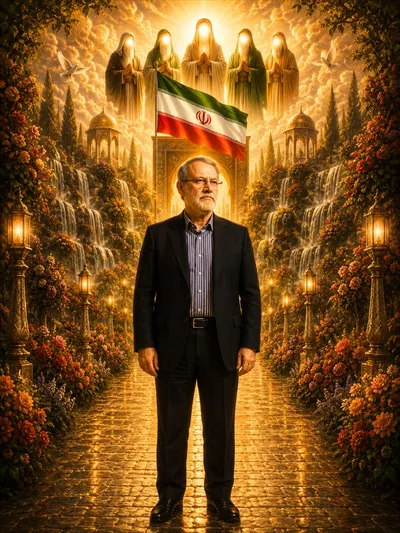 عکس دکتر علی لاریجانی در بهشت جاودان