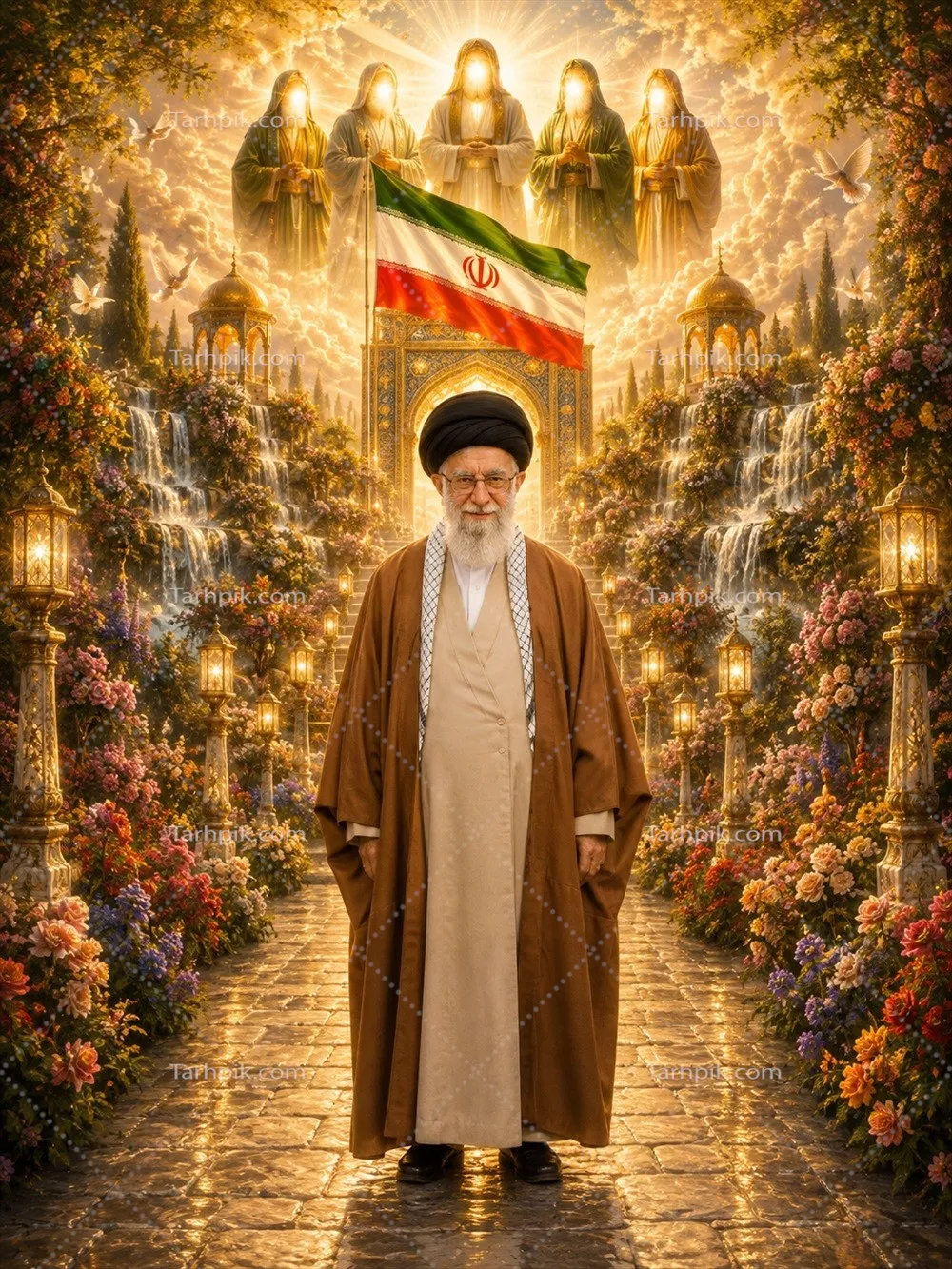 عکس رهبر شهید امام خامنه ای و یاد ایشان در بهشت جاودان