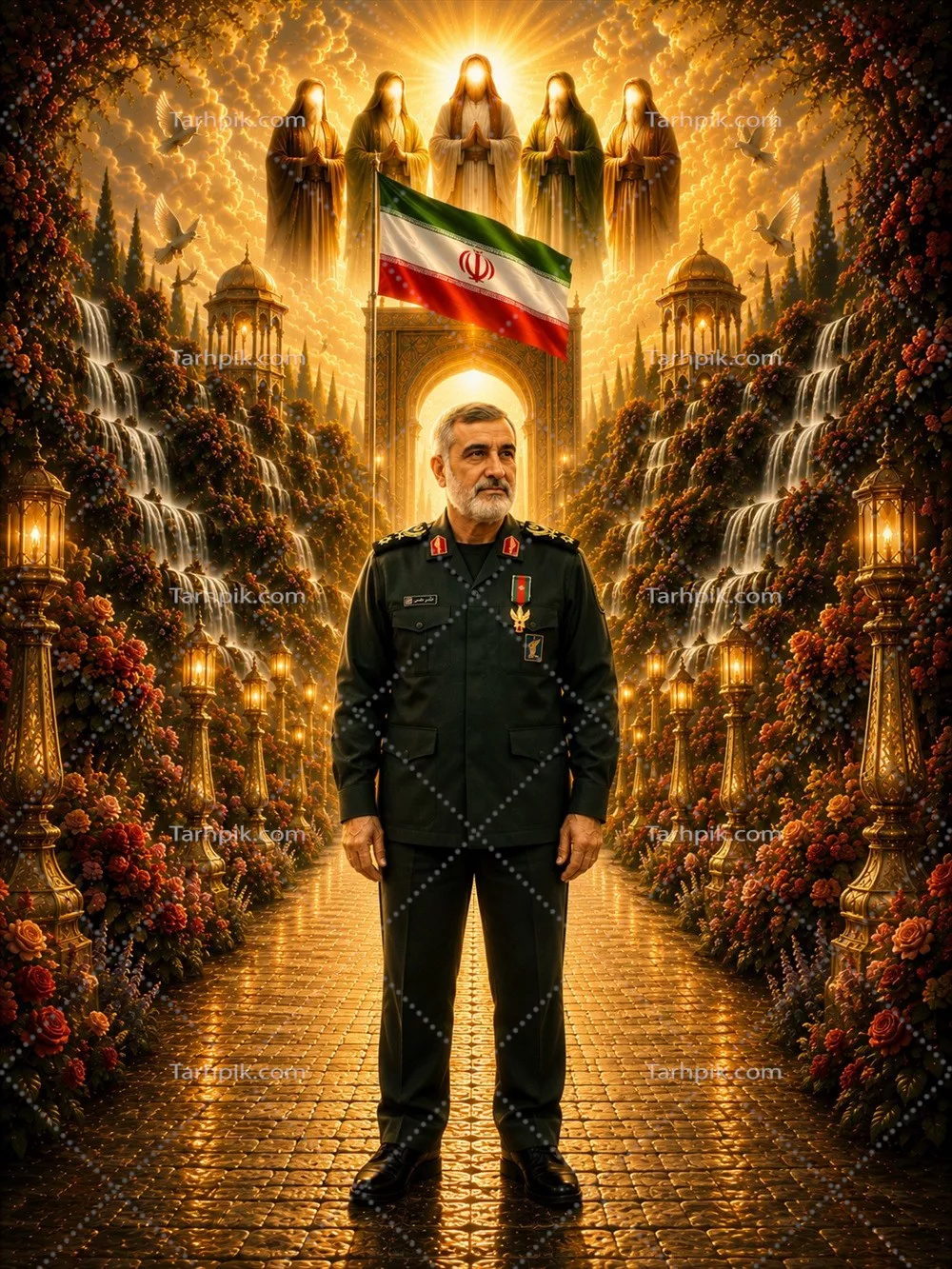 عکس سردار امیرعلی حاجی زاده در بهشت جاودان