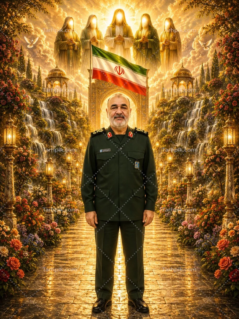 عکس سردار حسین سلامی در بهشت جاودان