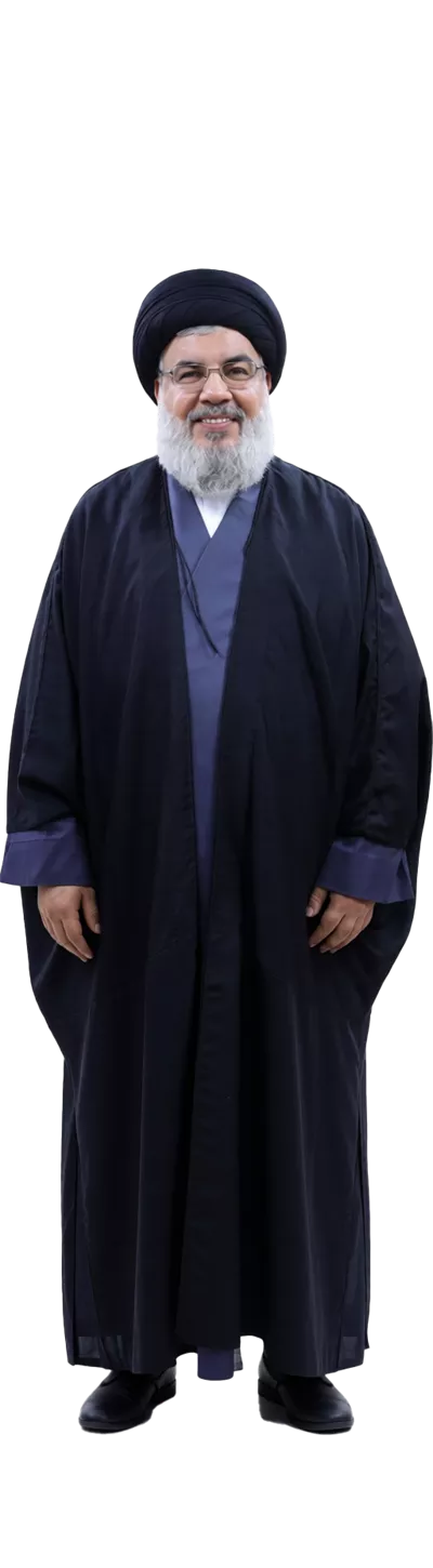 عکس سید حسن نصرالله ایستاده بدون پس زمینه
