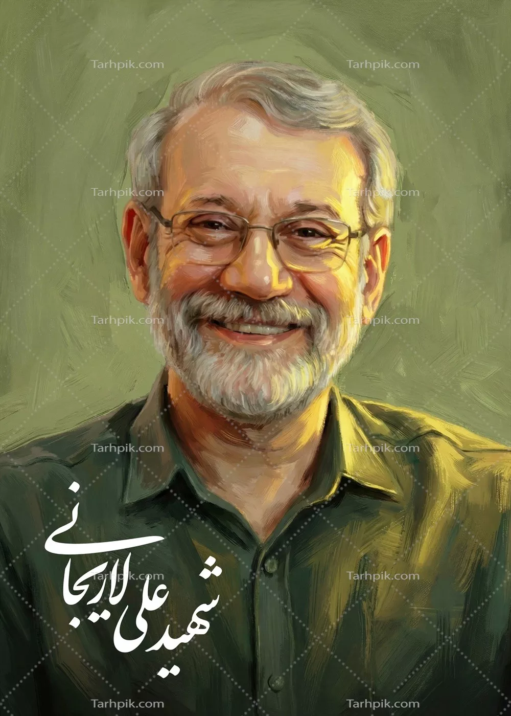 عکس طراحی گرافیکی از شهید علی لاریجانی