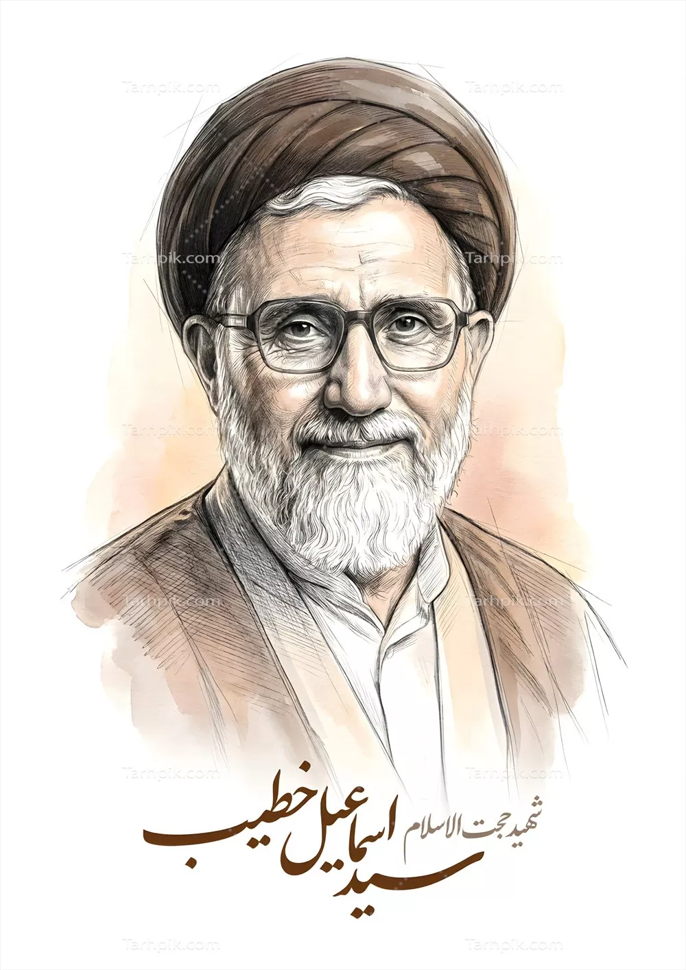عکس پوستر شهید اسماعیل خطیب وزیر اطلاعات با طراحی خاص