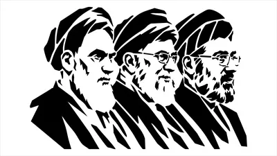 وکتور شابلون سه رهبر انقلاب اسلامی ایران