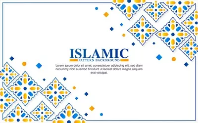 وکتور پس زمینه الگوی اسلامی و عربی رنگارنگ برای طراحی