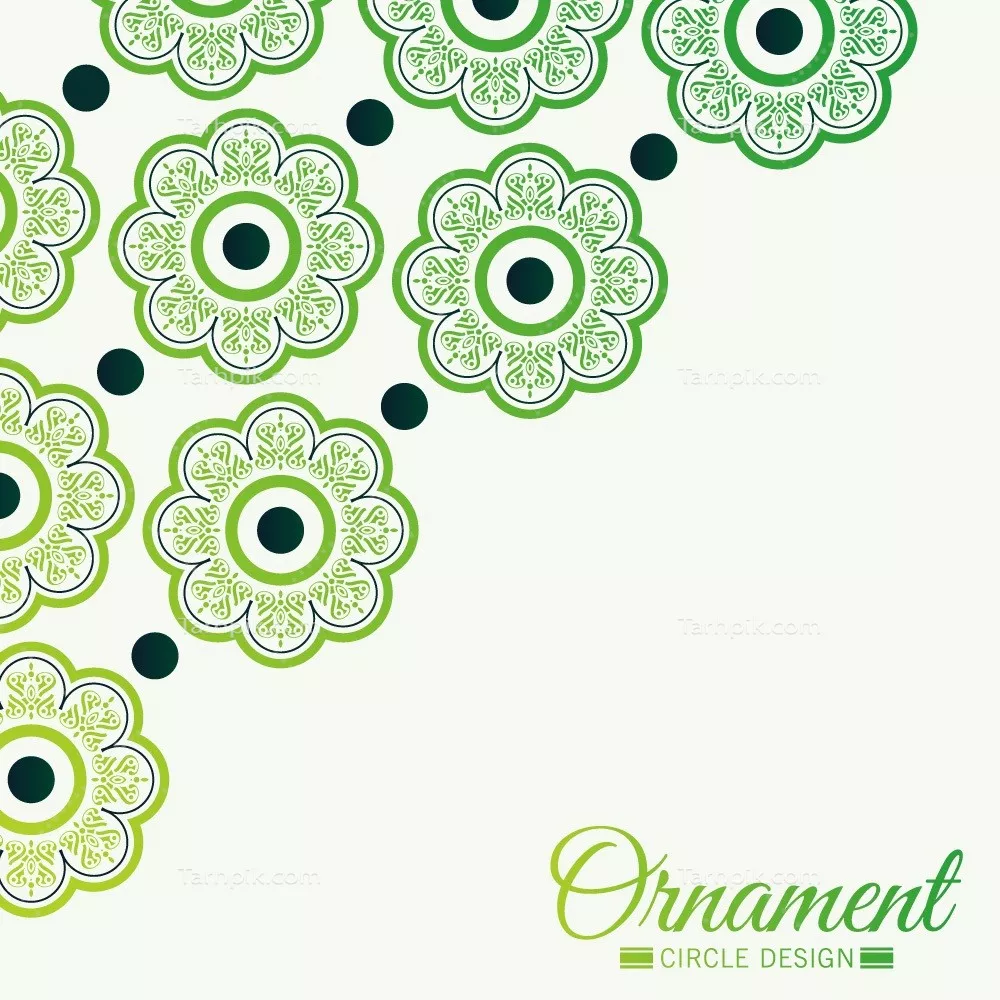 وکتور پس زمینه الگوی حاشیه دایره سبز برای طراحی