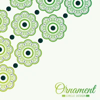 وکتور پس زمینه الگوی حاشیه دایره سبز برای طراحی