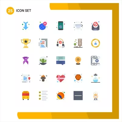 وکتور مجموعه آیکون 25 عددی متنوع