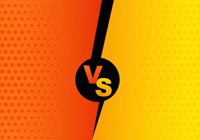 وکتور پسزمینه تقسیم صفحه با رنگهای نارنجی و زرد و طراحی هافتون