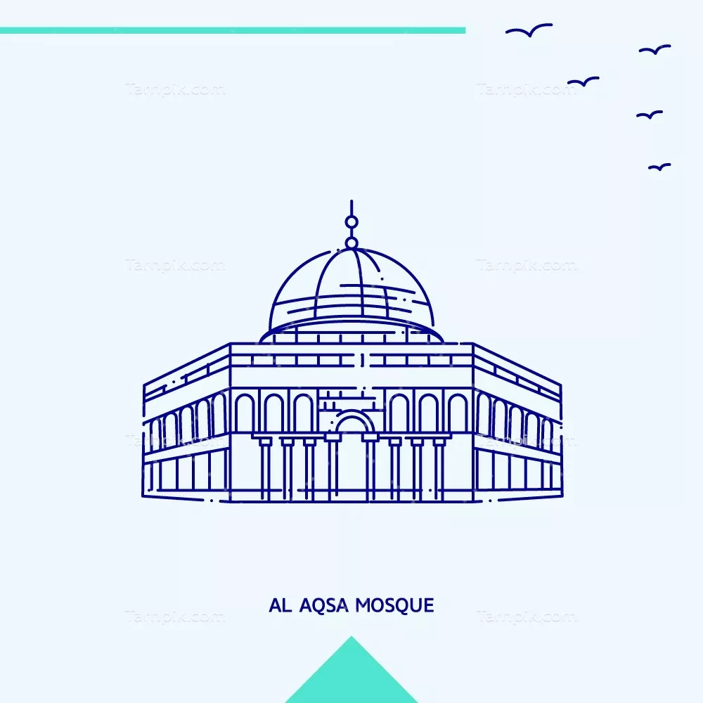 وکتور تصویر وکتور افق مسجد الاقصی