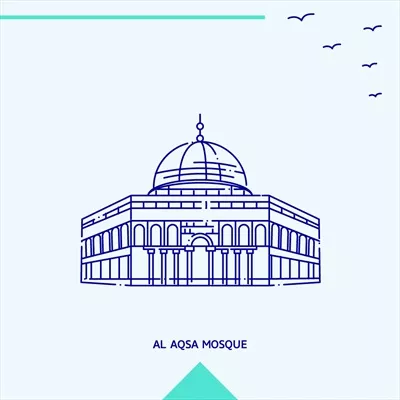 وکتور تصویر وکتور افق مسجد الاقصی