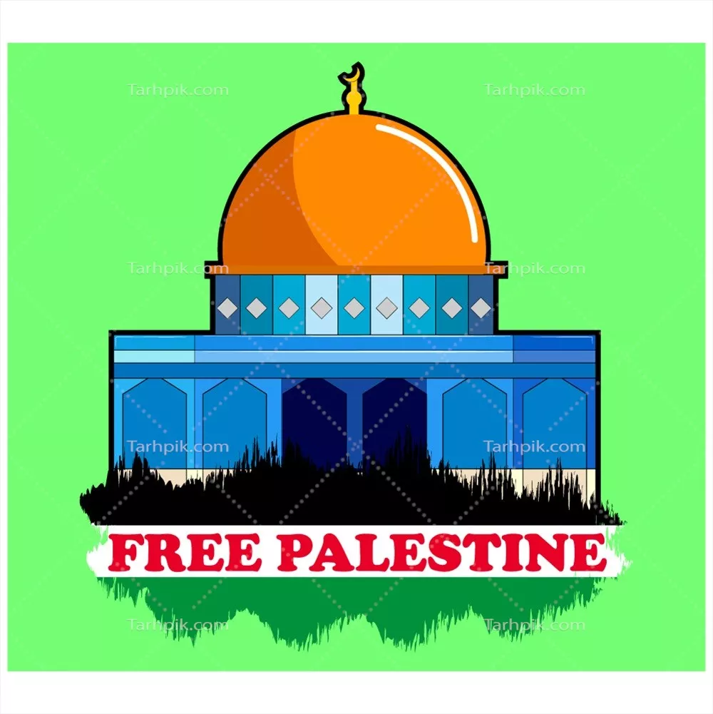 وکتور طراحی آزادی فلسطین با وکتور مسجد الاقصی