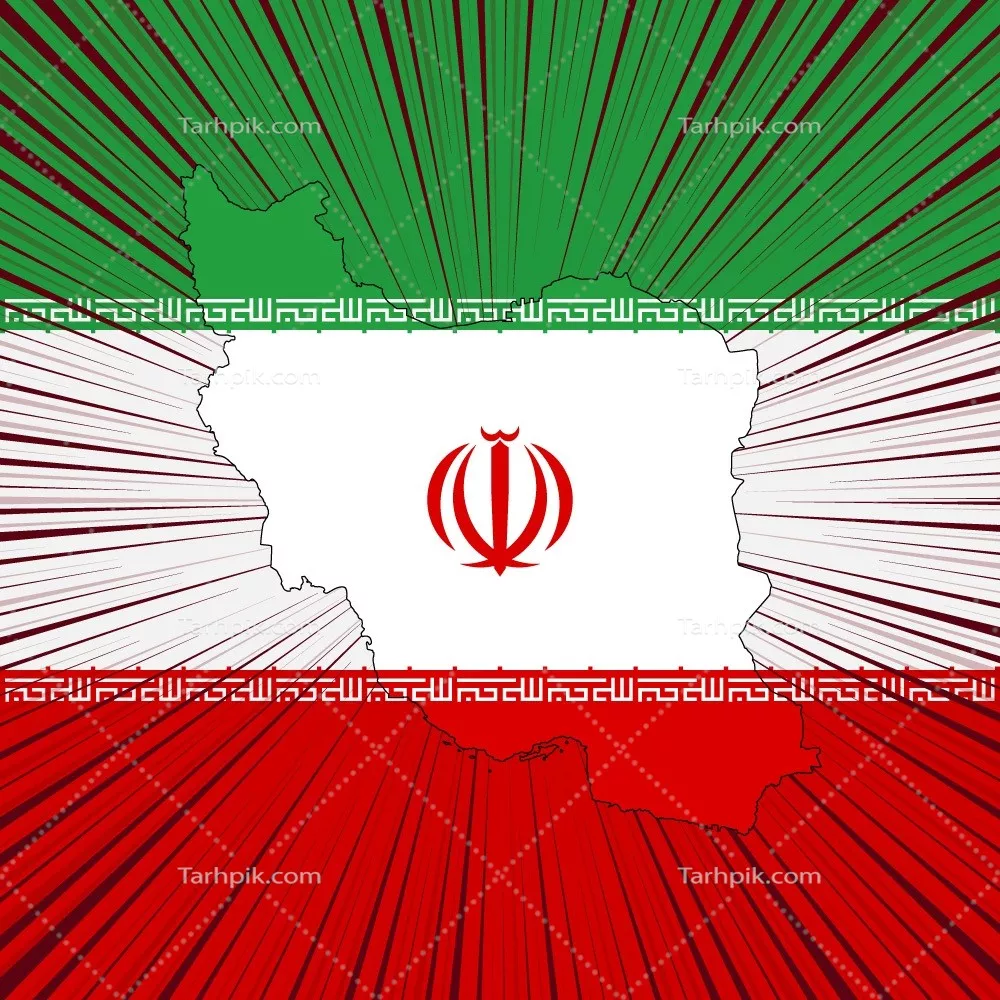 وکتور طراحی نقشه روز استقلال ایران با نمادهای ملی