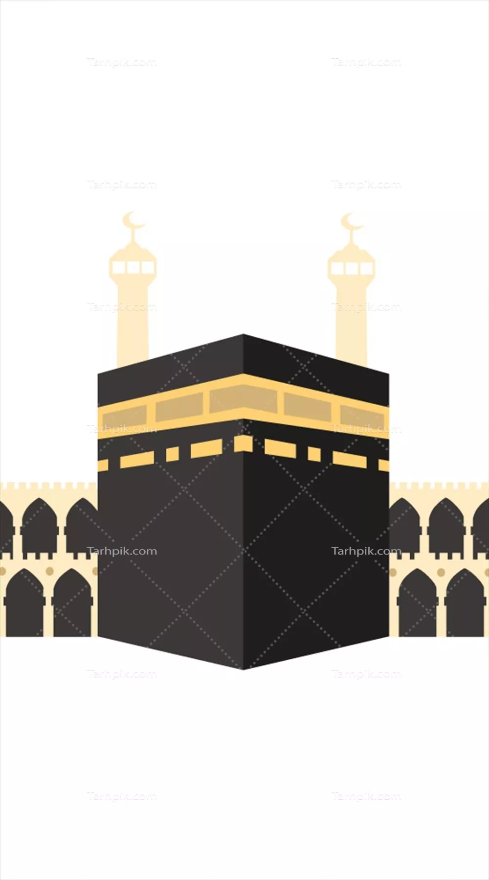 وکتور تصویر کعبه اسلامی با طراحی زیبا و دقیق
