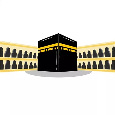 وکتور کعبه، مکان مقدس اسلامی برای عبادت