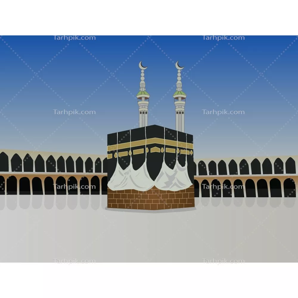 وکتور از کعبه در مکه: نماد اسلامی مقدس