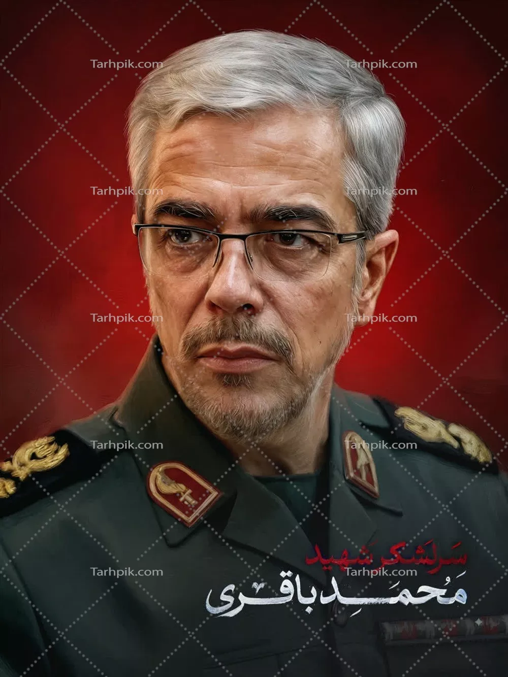 عکس سرلشکر شهید محمد باقری، یادآور دلاوری و فداکاری