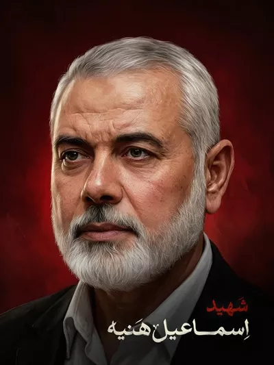 عکس پوستر شهید اسماعیل هنیه با کیفیت بالا و طراحی زیبا
