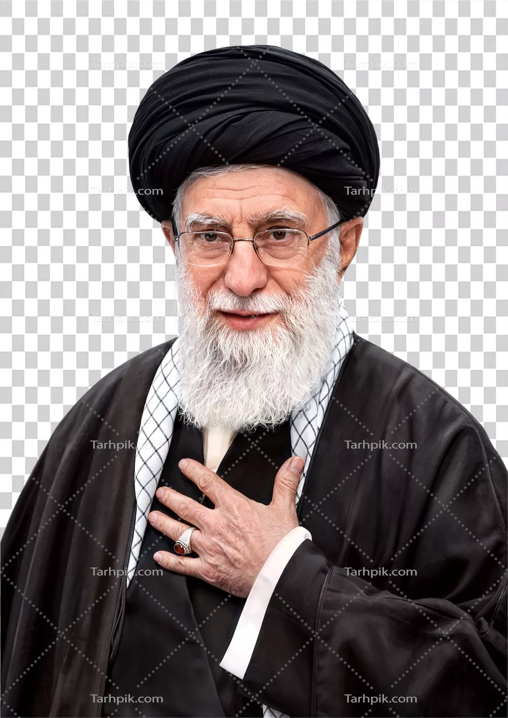 عکس امام شهید آیت العظمی سید علی خامنه ای بدون پس زمینه