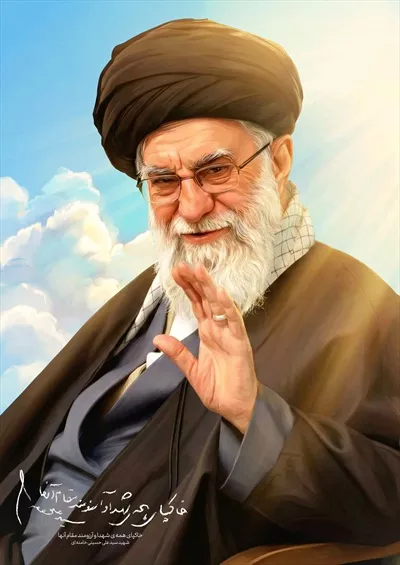 عکس  شهید سید علی خامنه ای و رهبری ایران در تاریخ معاصر
