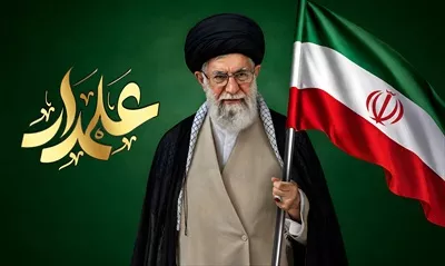عکس سید علی خامنه ای علمدار جمهوری اسلامی