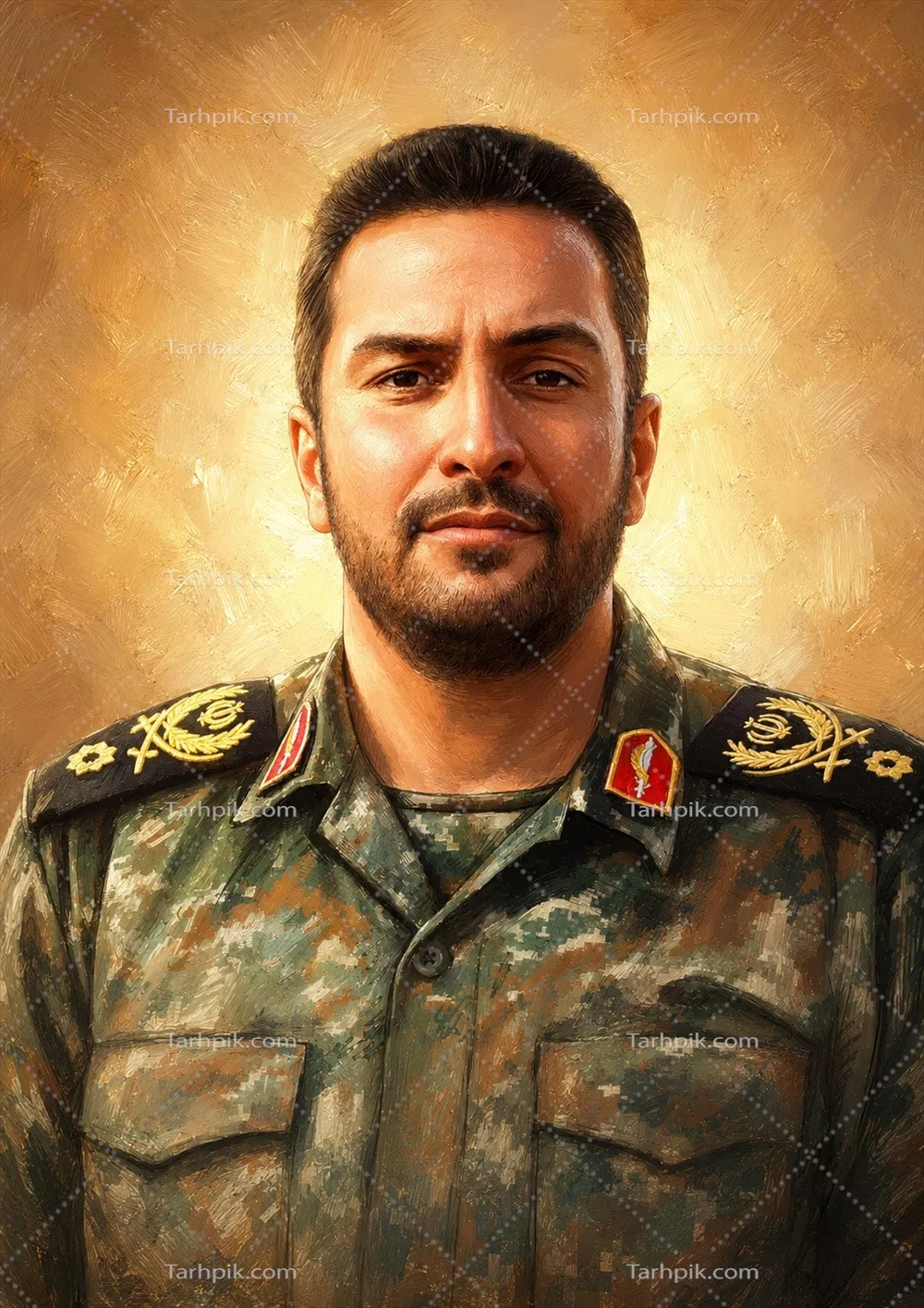 عکس نقاشی شهید داوود شیخیان با کیفیت عالی و یاد او
