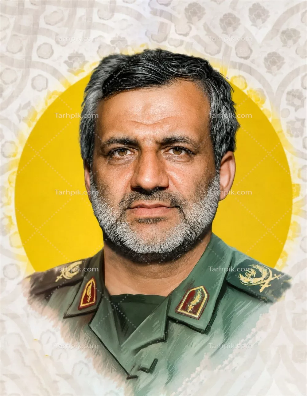 عکس پوستر شهید حاج علی هاشمی با طراحی خاص