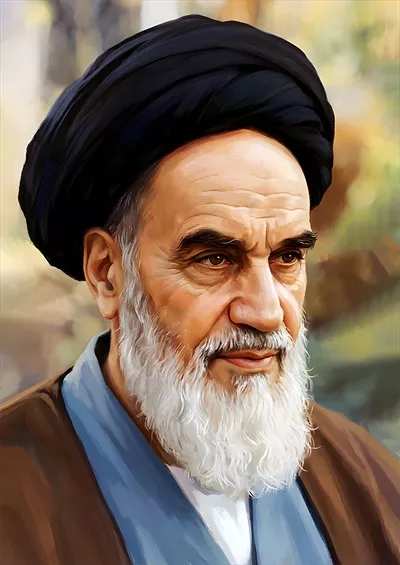 عکس پوستر با کیفیت بالا از حضرت امام خمینی برای استفاده