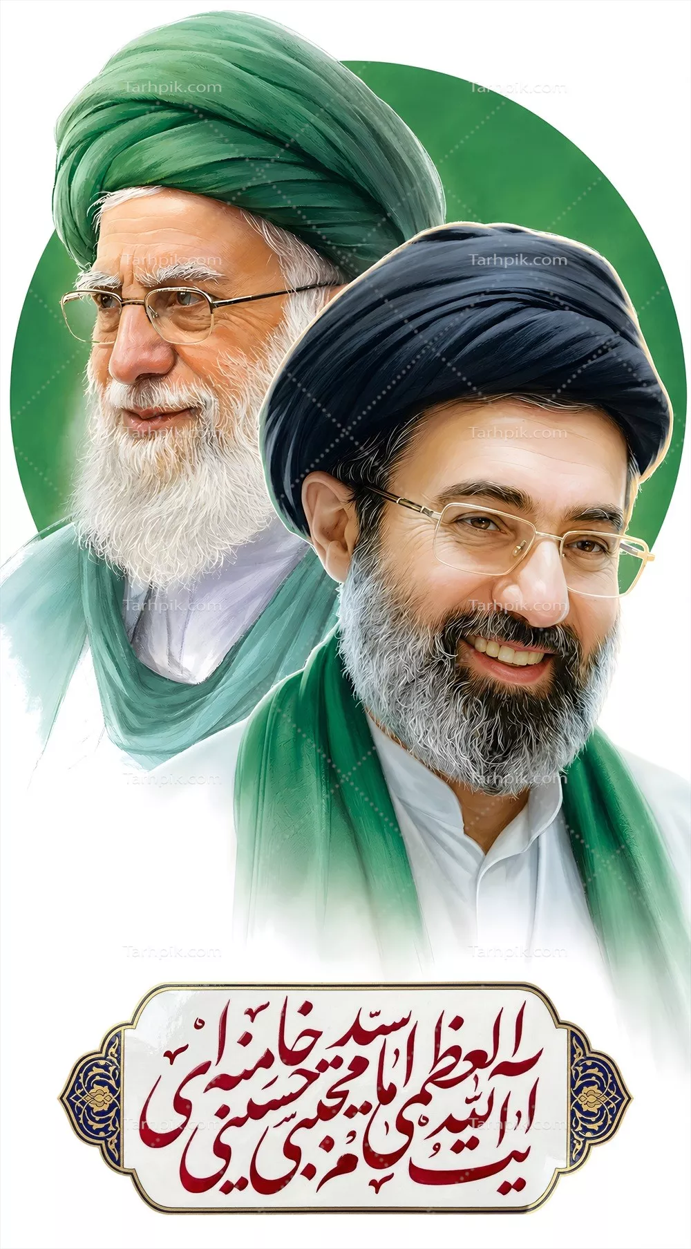 عکس آیت الله سید مجتبی خامنه ای و پدرش آقای شهید ایران